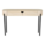 Ioana Console Table Travertine Effect and Matt Black