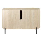 Ioana Small/ Large Cabinet- Travertine Effect and Matt Black