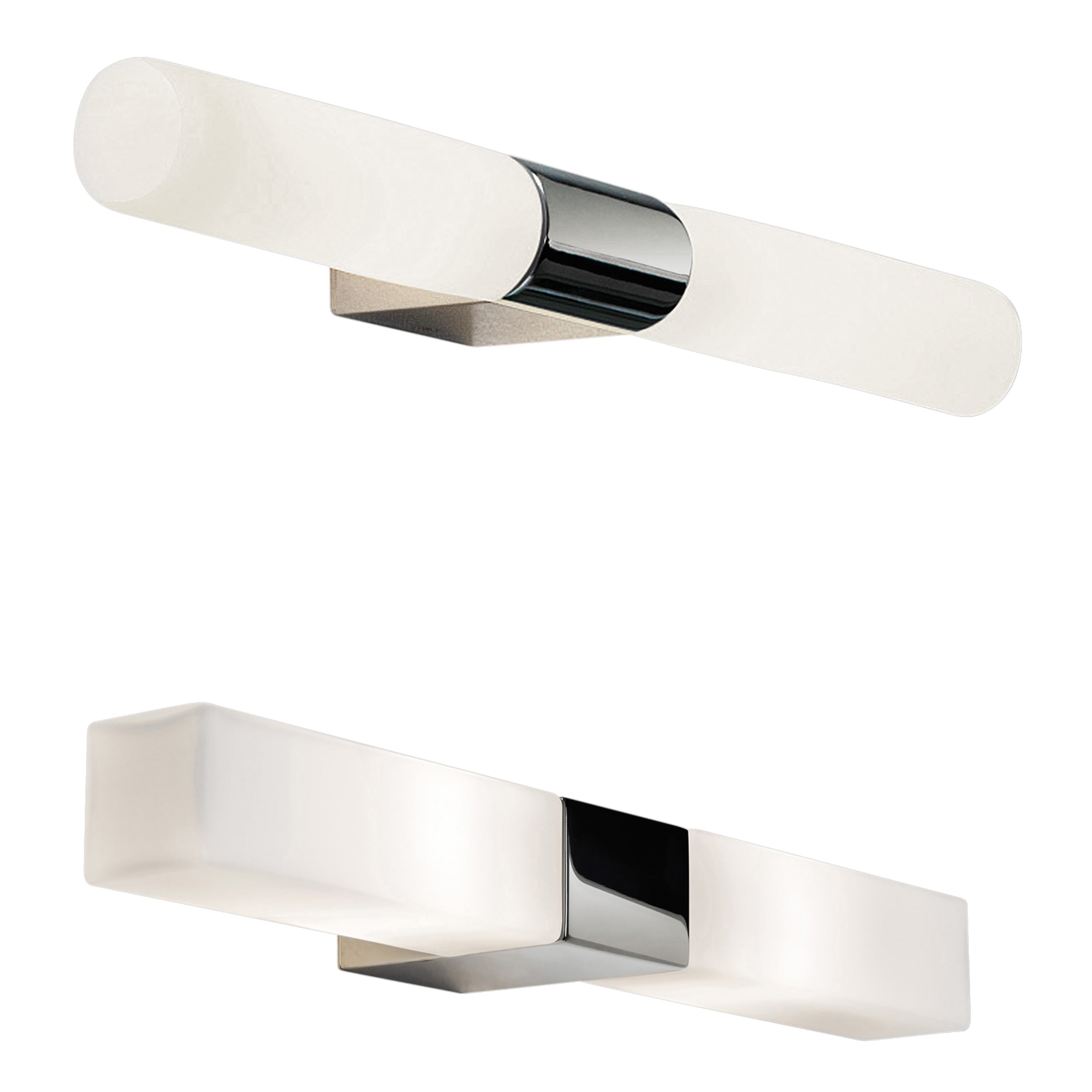 Padova Bathroom Wall Light- Polished Chrome/ Matt Black