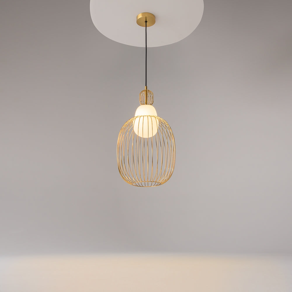 Levitation 1Lt Small/Large Single Pendant - Brass
