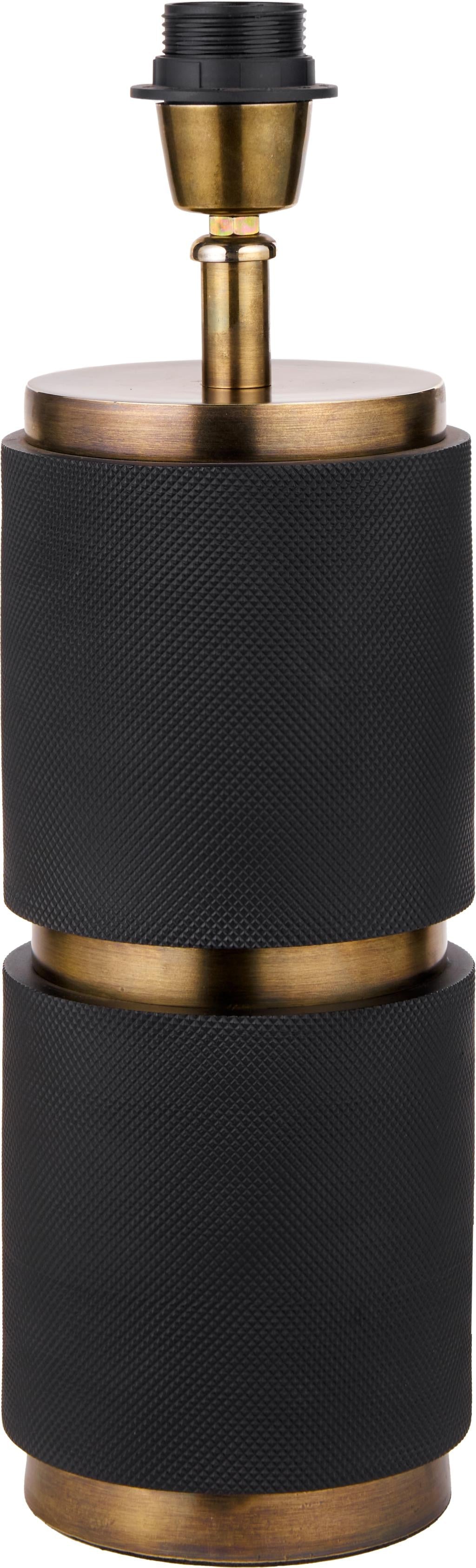 Alnico Black and Brass Metal Textured Table Lamp  - Base Only