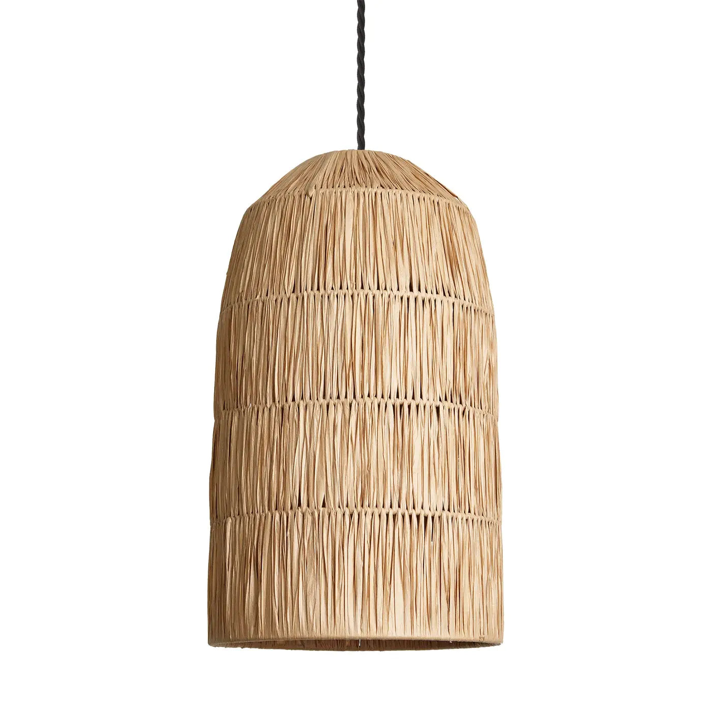 Raffia Ceiling Pendant Light - Globe/ Cone/ Bell - Natural