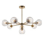 Furze 8Lt Multi-Arm Pendant - Antique Brass/Bright Nickel