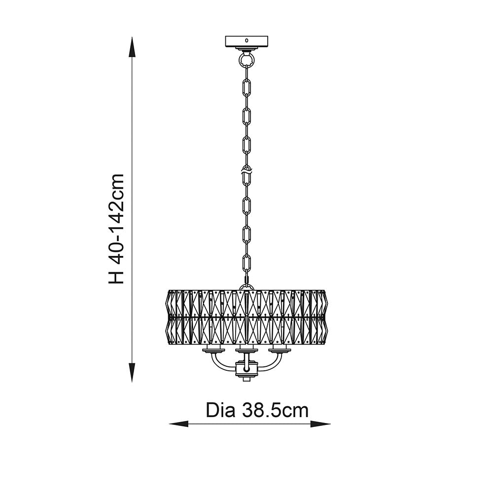 Jarvis 3/5Lt Crystal Pendant