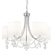 Nina 5/8Lt Multi-Arm Pendant - Chrome Finish