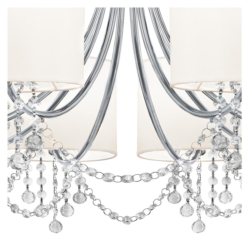 Nina 5/8Lt Multi-Arm Pendant - Chrome Finish