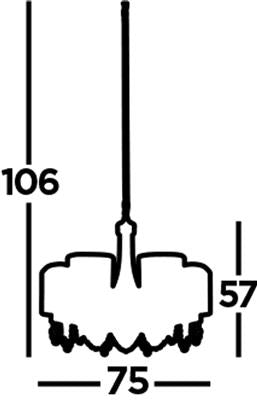 Nina 5/8Lt Multi-Arm Pendant - Chrome Finish