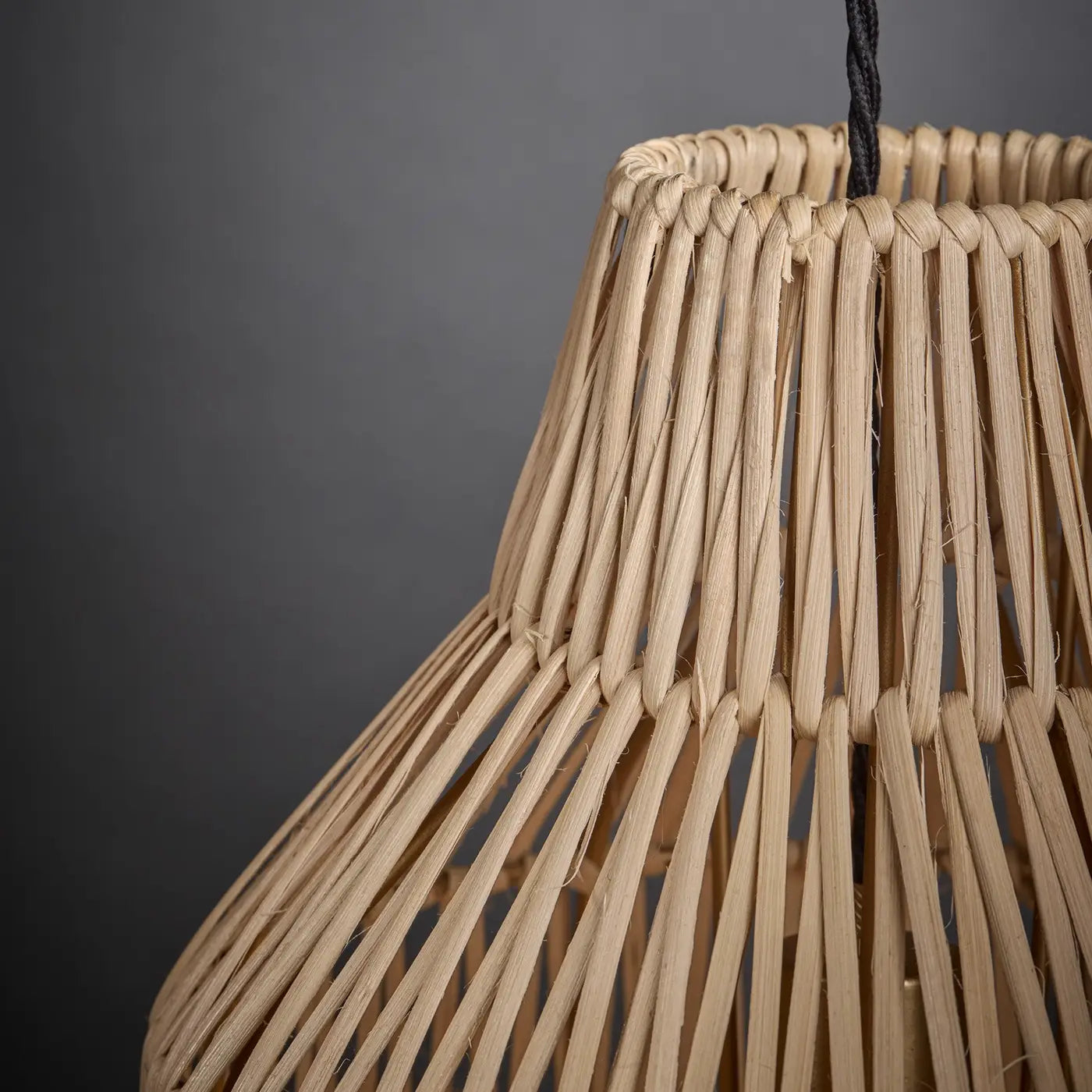 Boho Rattan Ceiling Pendant Light - 11 Inch - Vase