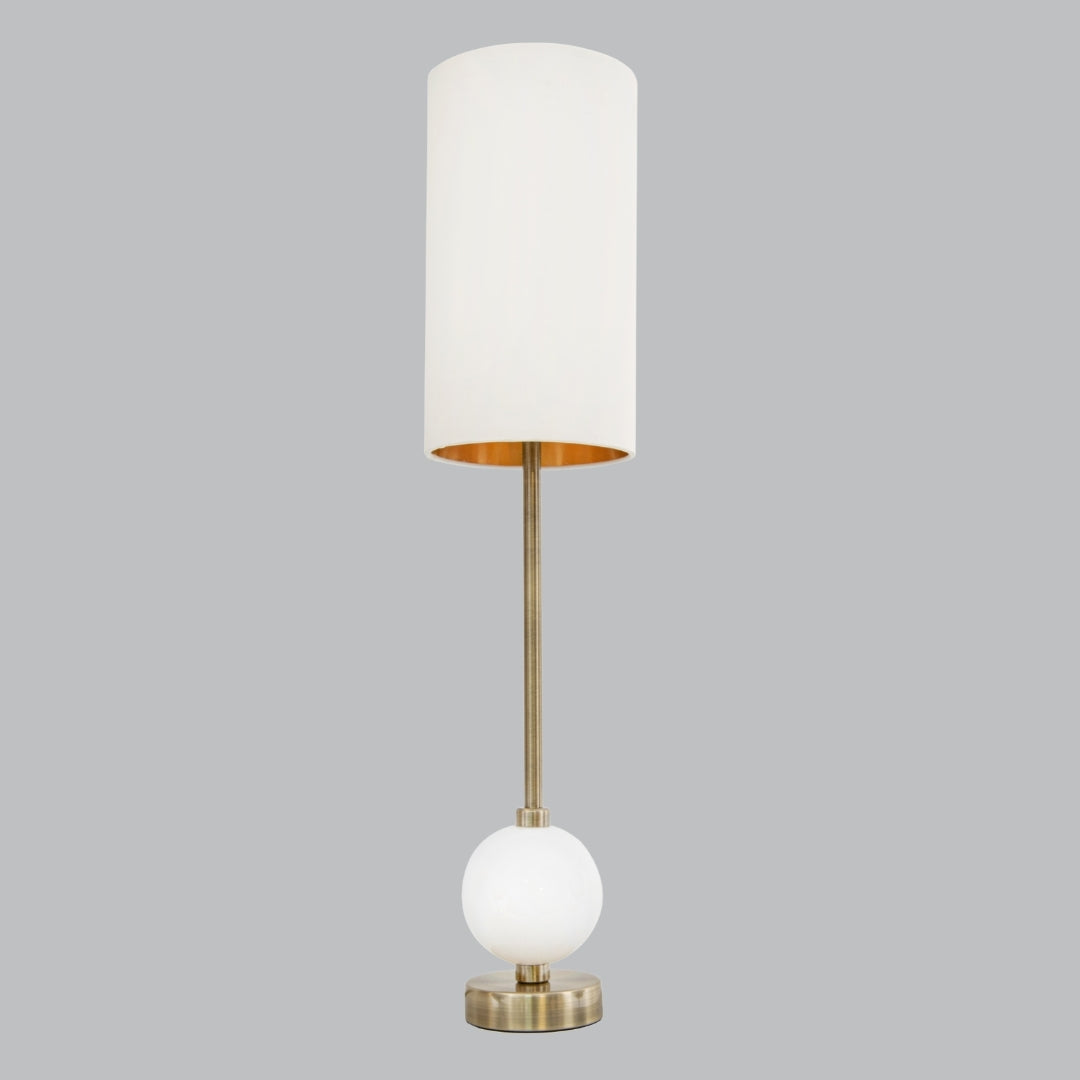 Mistral Marble Table Lamp Brass/Gun Metal E14