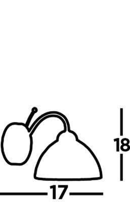 Milanese 1Lt Wall Light - Antique Brass/Satin Silver