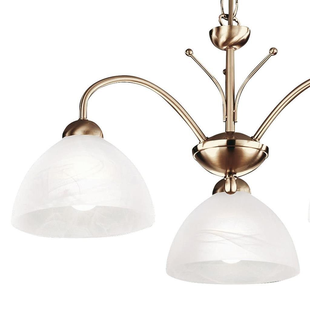 Milanese 3/5Lt Multi-Arm Pendant - Antique Brass/Silver Finish