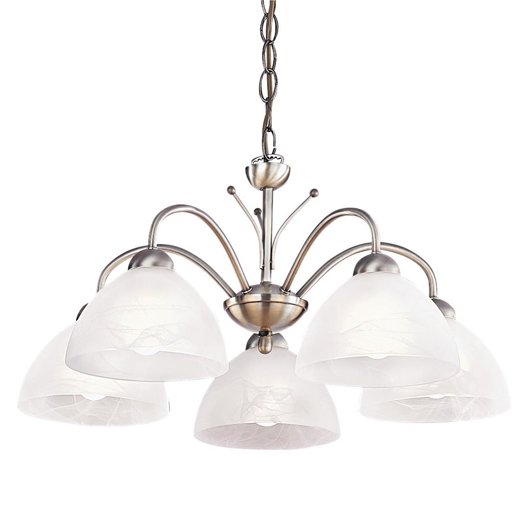 Milanese 3/5Lt Multi-Arm Pendant - Antique Brass/Silver Finish
