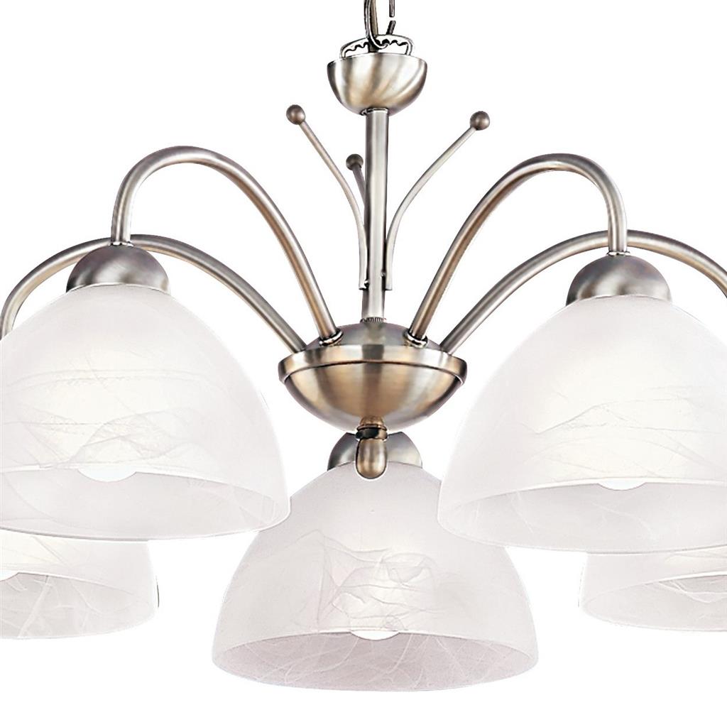 Milanese 3/5Lt Multi-Arm Pendant - Antique Brass/Silver Finish