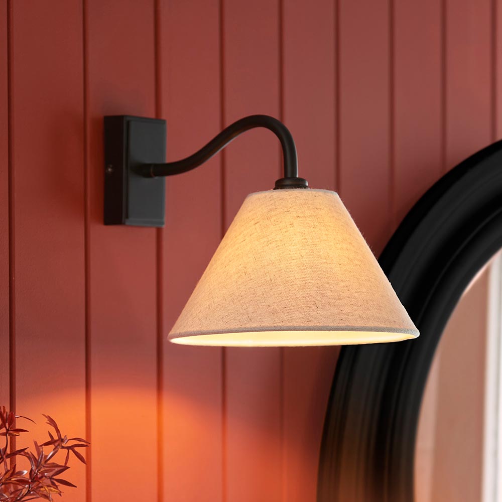 Knole Wall Light- Black/ Antique Brass Finishes