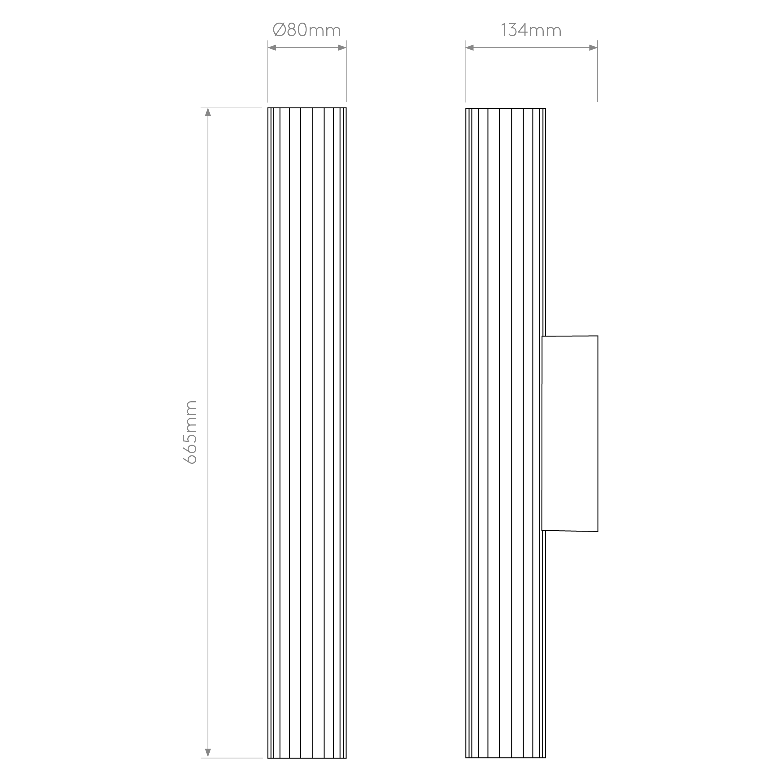 io 420/665 Bathroom Light- Various Colors