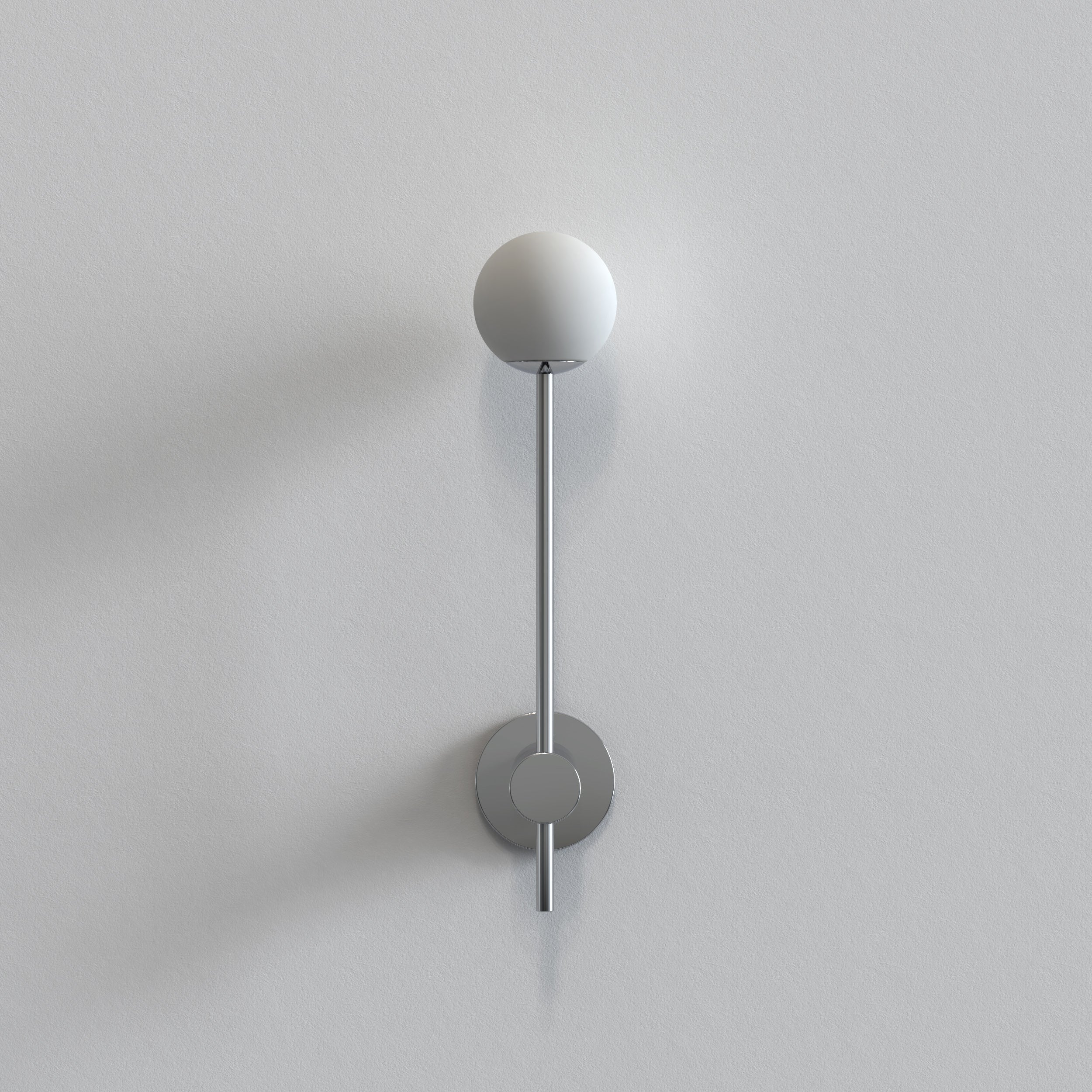Orb Single Bathroom Wall Light- Polished Chrome/ Matt Black