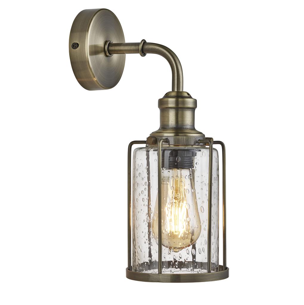 Pipes 1Lt Wall Light - Antique Brass