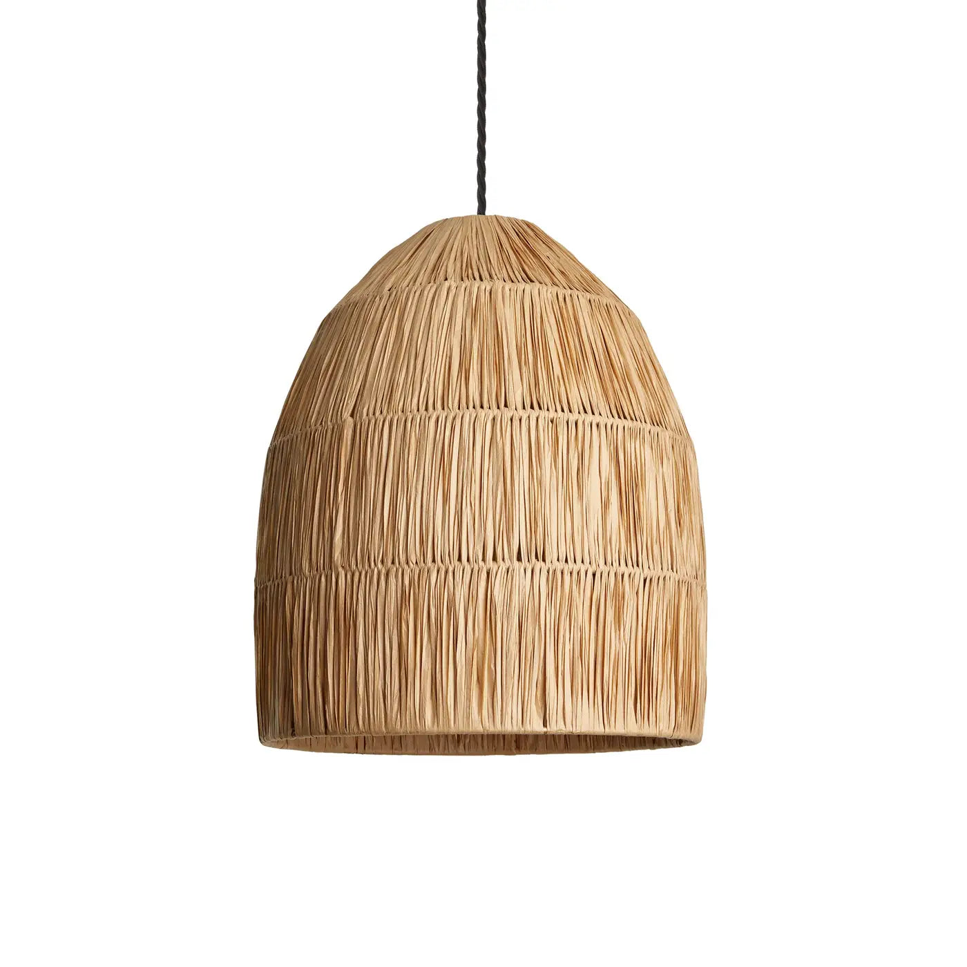 Raffia Ceiling Pendant Light - Globe/ Cone/ Bell - Natural