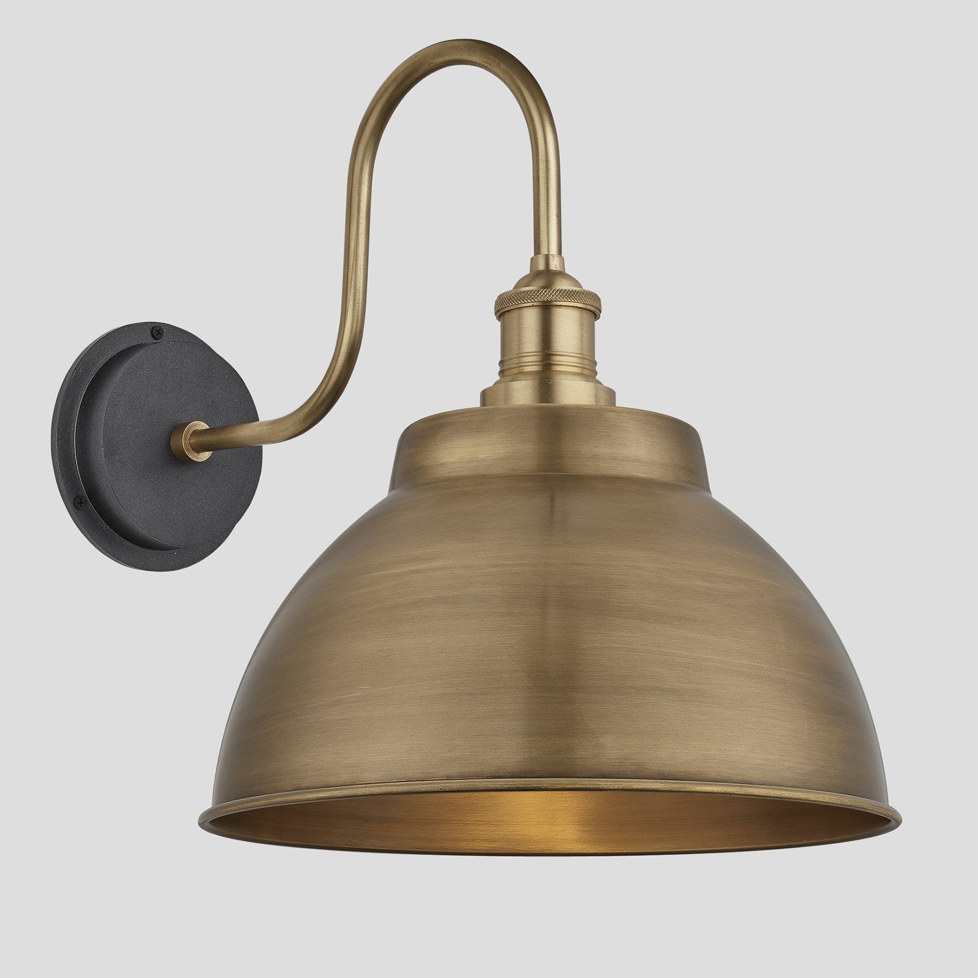 Swan Neck 13" Outdoor Dome Wall Light IP65 - Various Finishes
