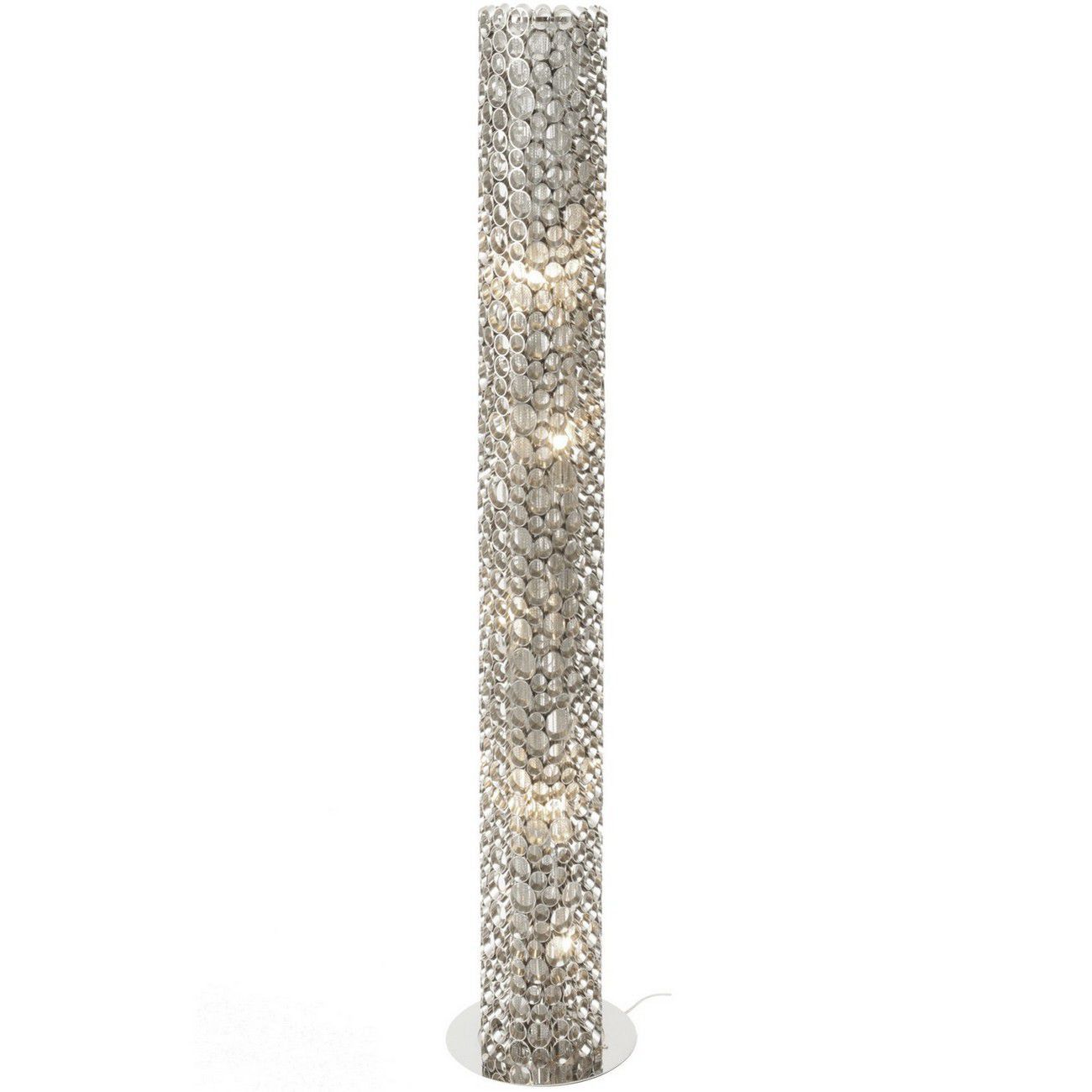 Venus Tube Floor Lamp - Nickel Finish