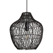 Coastal Rattan Ceiling Pendant Light - 14 inch - Pear