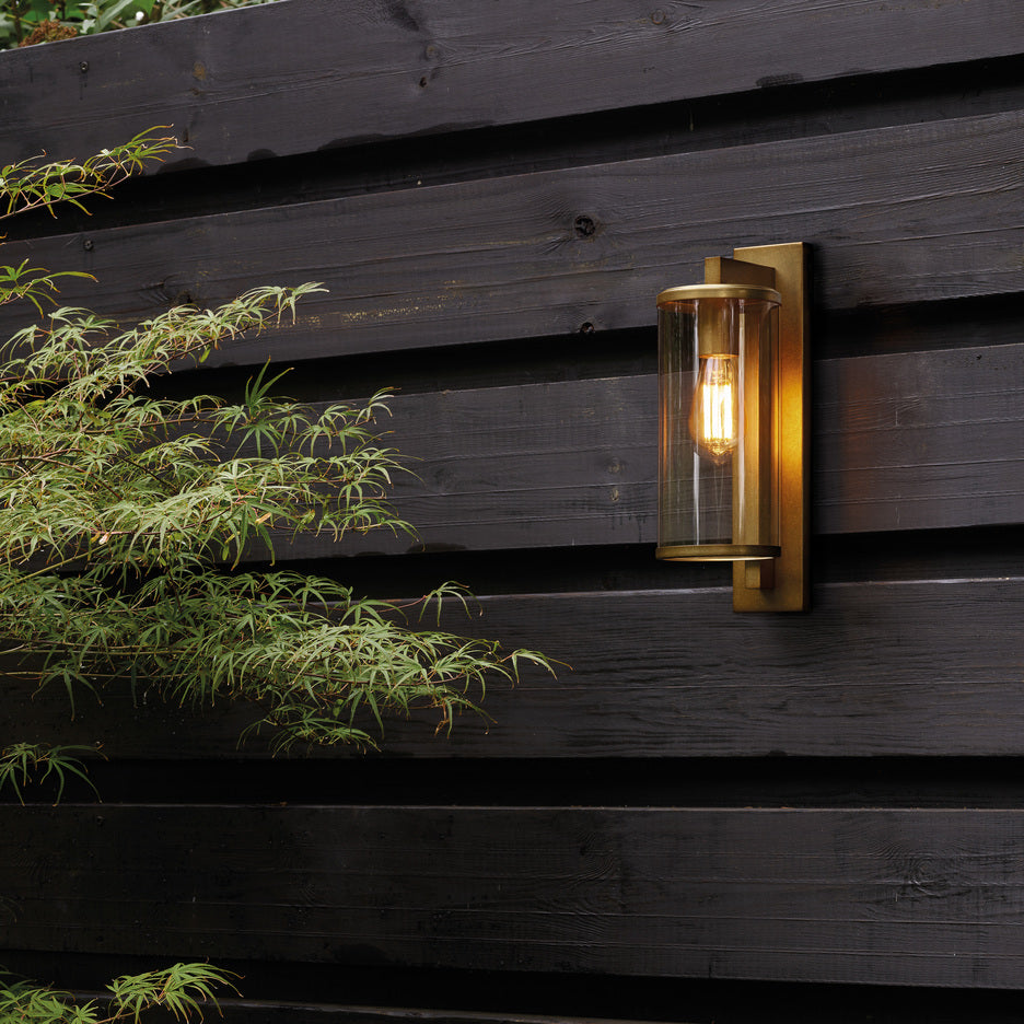 Pimlico Outdoor Wall Light - Antique Brass Finish CLEARANCE