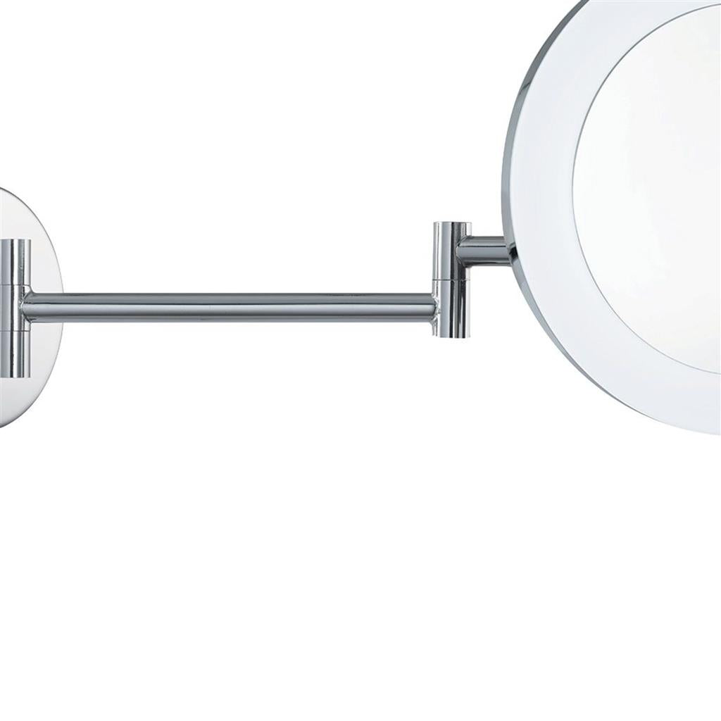 Magnifying Bathroom Mirror - Chrome Metal & Mirror