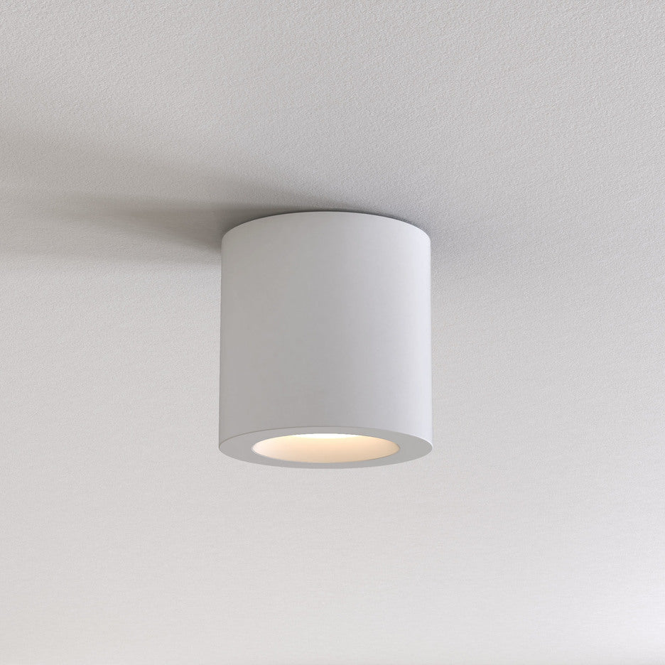 Kos Textured Black Flush Light