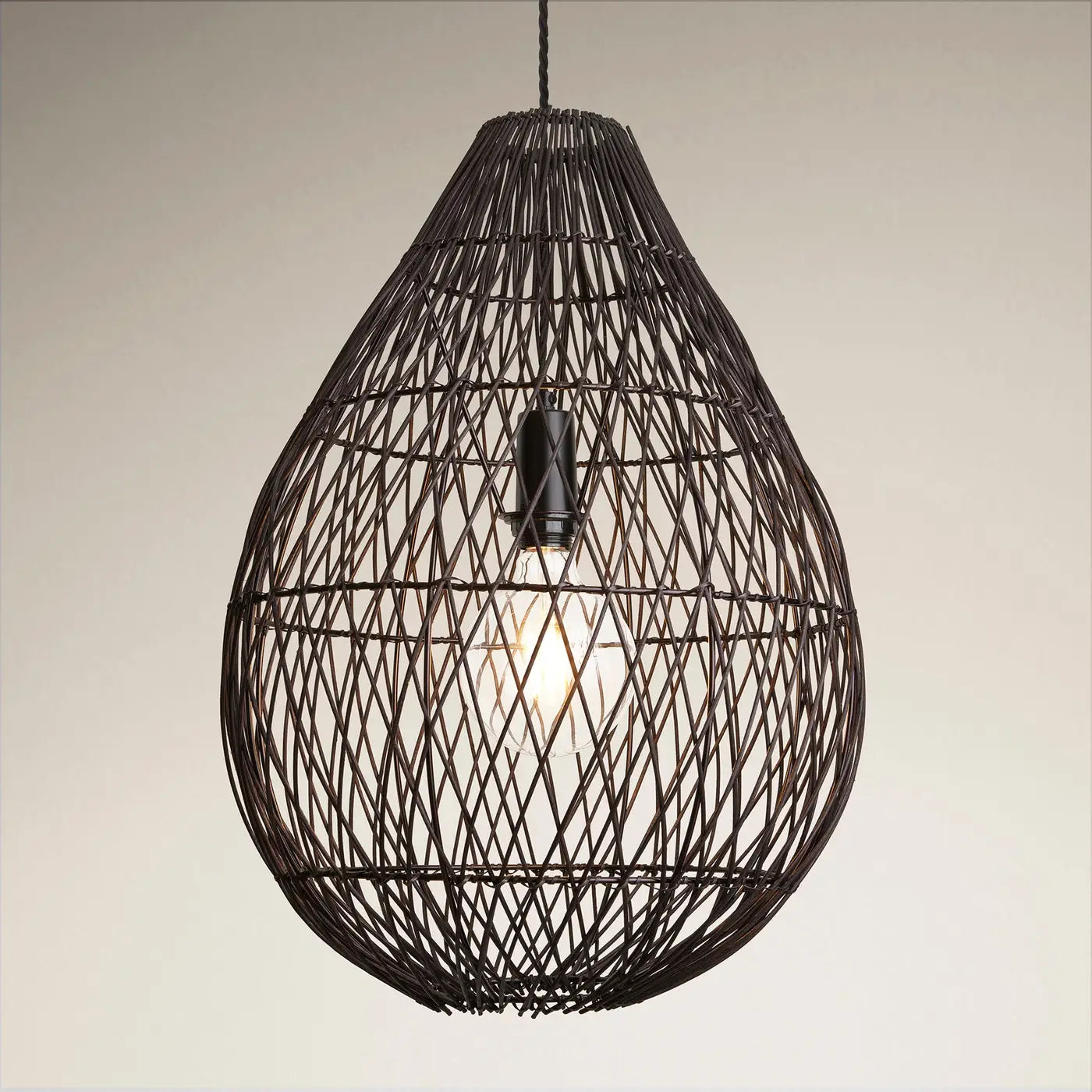 Coastal Rattan Ceiling Pendant Light - 16 inch - Drop