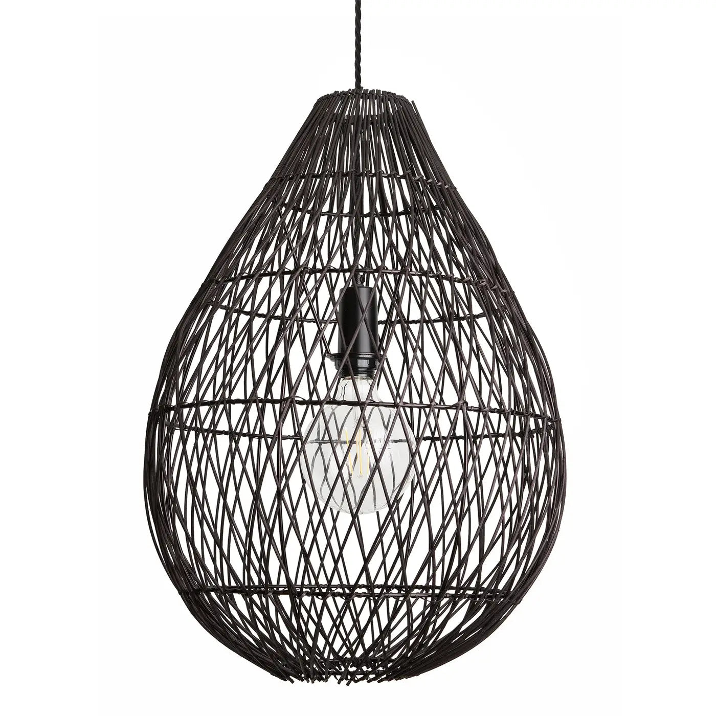 Coastal Rattan Ceiling Pendant Light - 16 inch - Drop