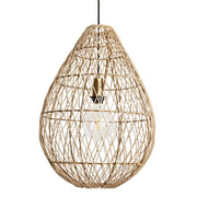 Coastal Rattan Ceiling Pendant Light - 16 inch - Drop