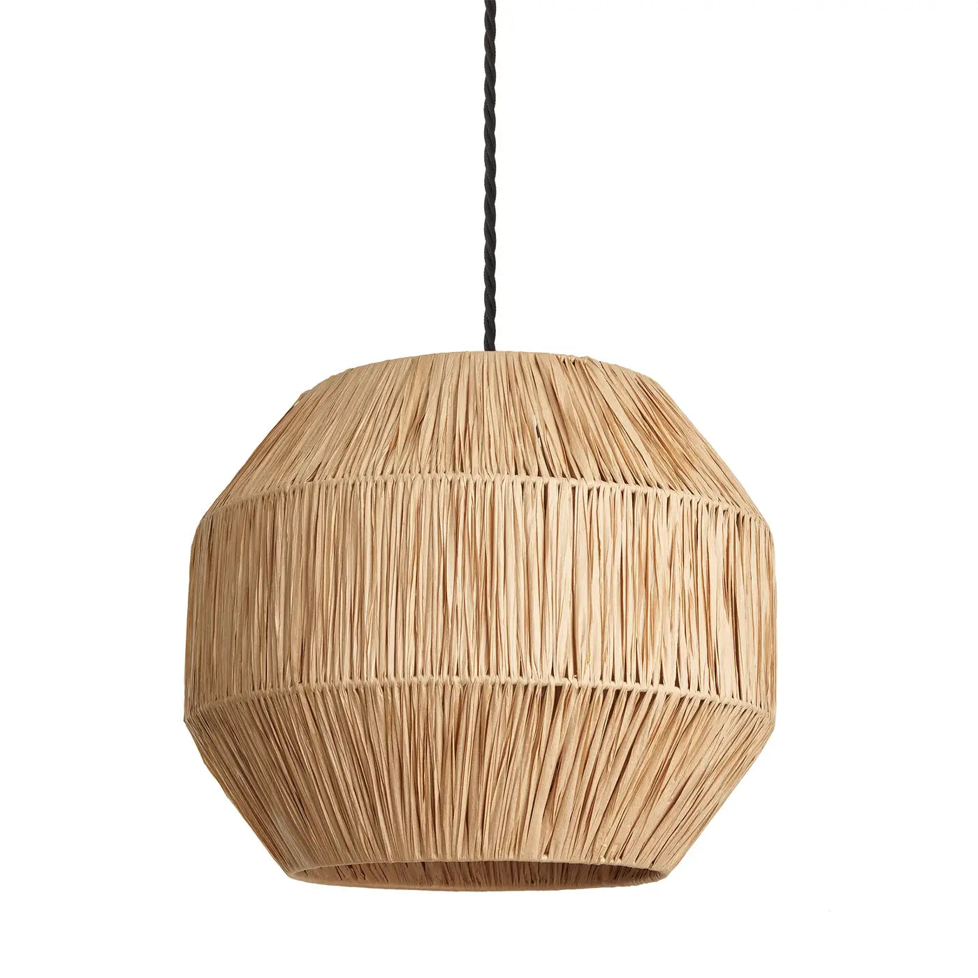 Raffia Ceiling Pendant Light - Globe/ Cone/ Bell - Natural