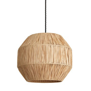 Raffia Ceiling Pendant Light - Globe/ Cone/ Bell - Natural