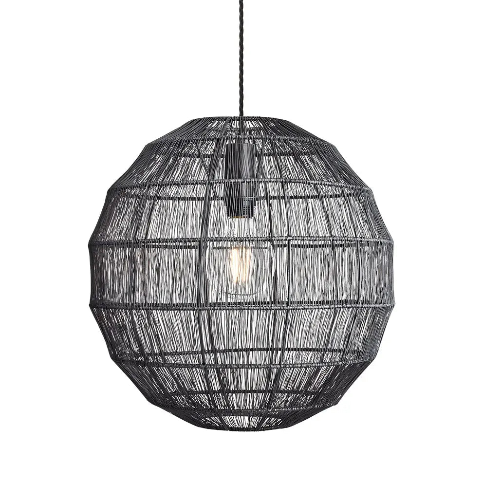 Sleek Handcrafted Wire Cage Pendant Light