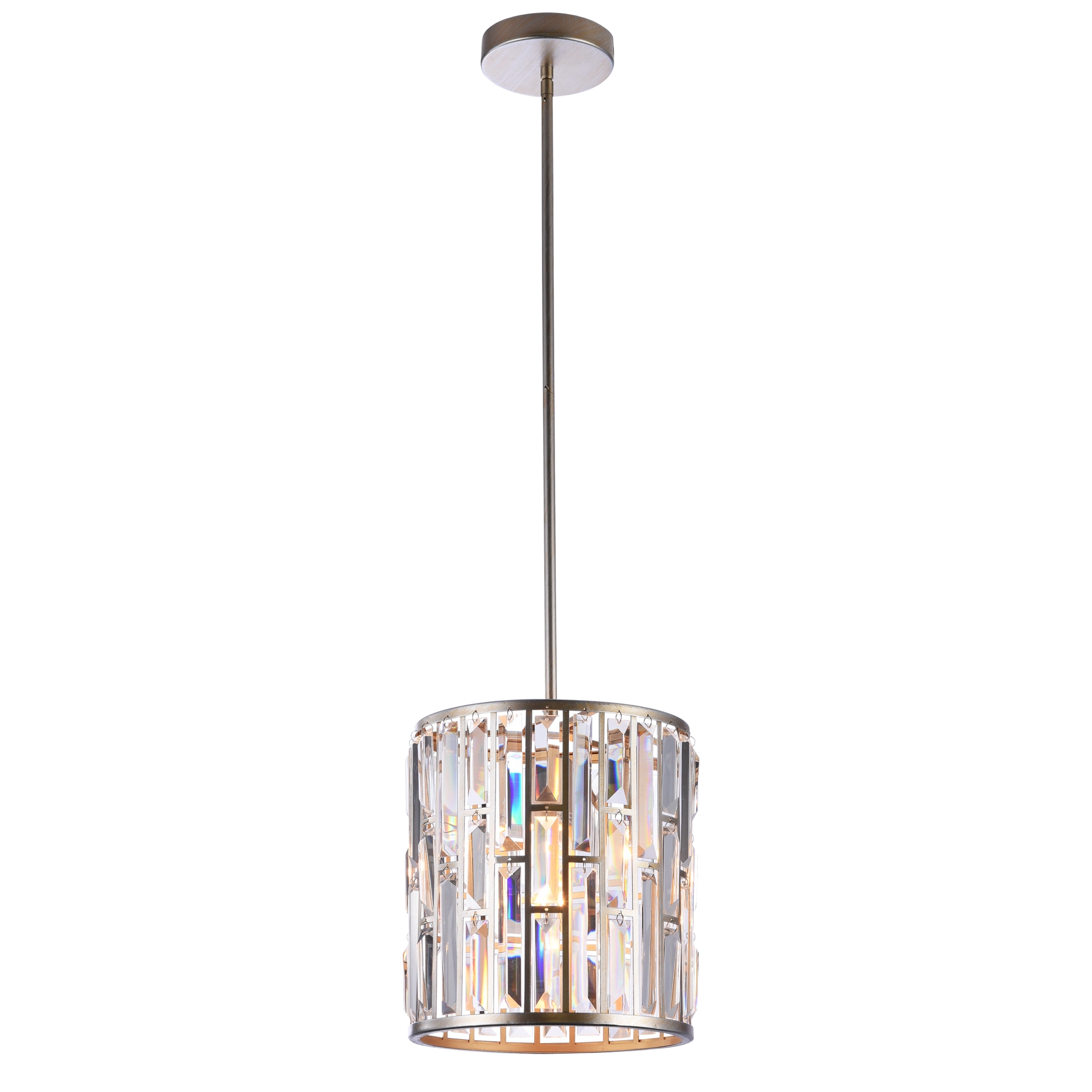 Kyiv 1Lt Crystal Pendant Light - Champagne Finish