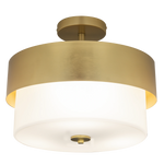 Cork 3Lt Semi Flush Ceiling Light - Brass Finish - Promotional Offer