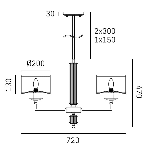 Sutton Kitchen Island Light- Various Finishes