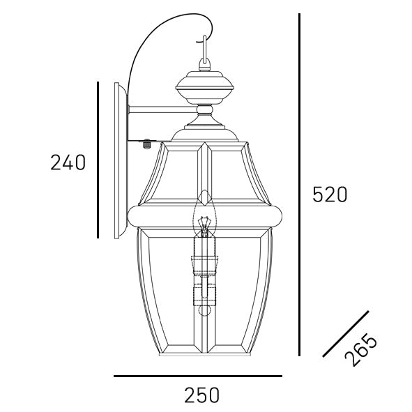 Whitley 1/2Lt IP23 Wall Sconce - Brass