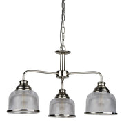 Bistro 3/5Lt Multi-Arm Pendant- Satin Silver/Antique Brass Finish