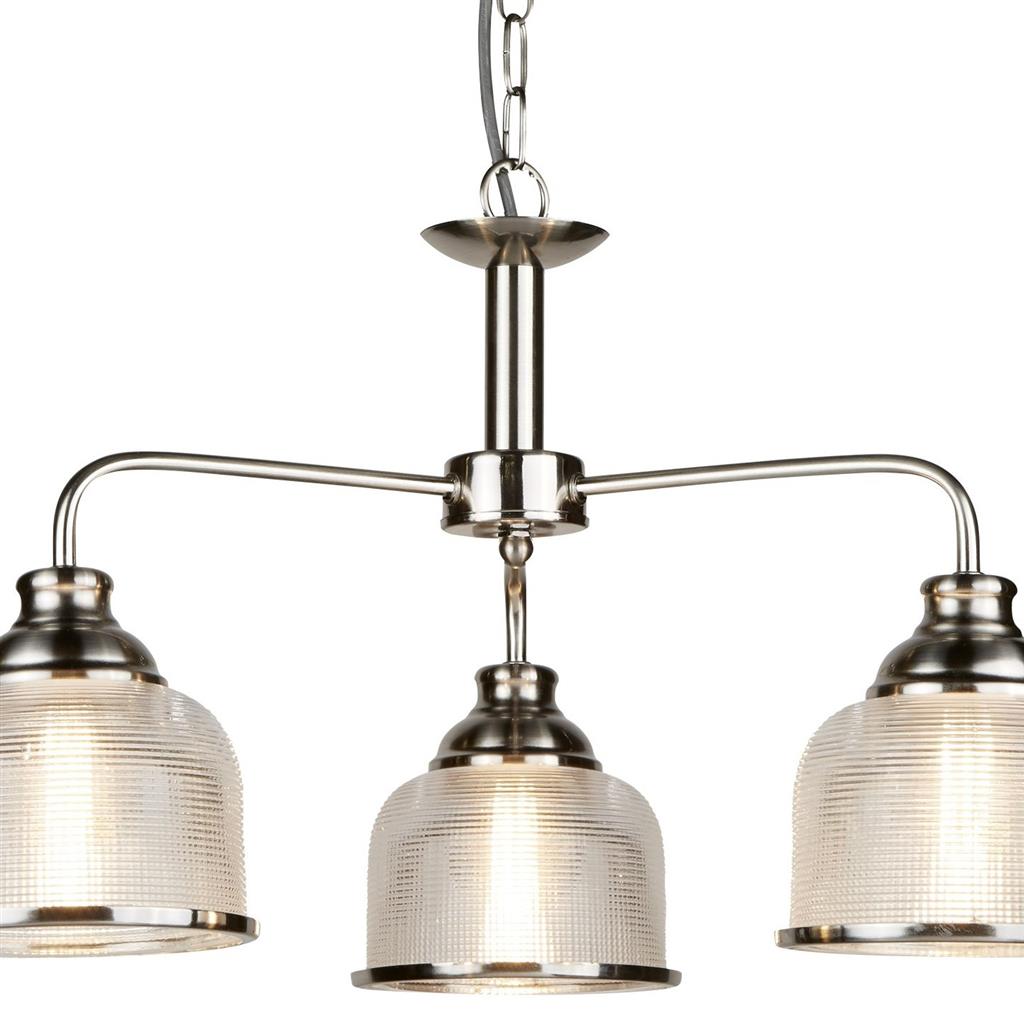 Bistro 3/5Lt Multi-Arm Pendant- Satin Silver/Antique Brass Finish