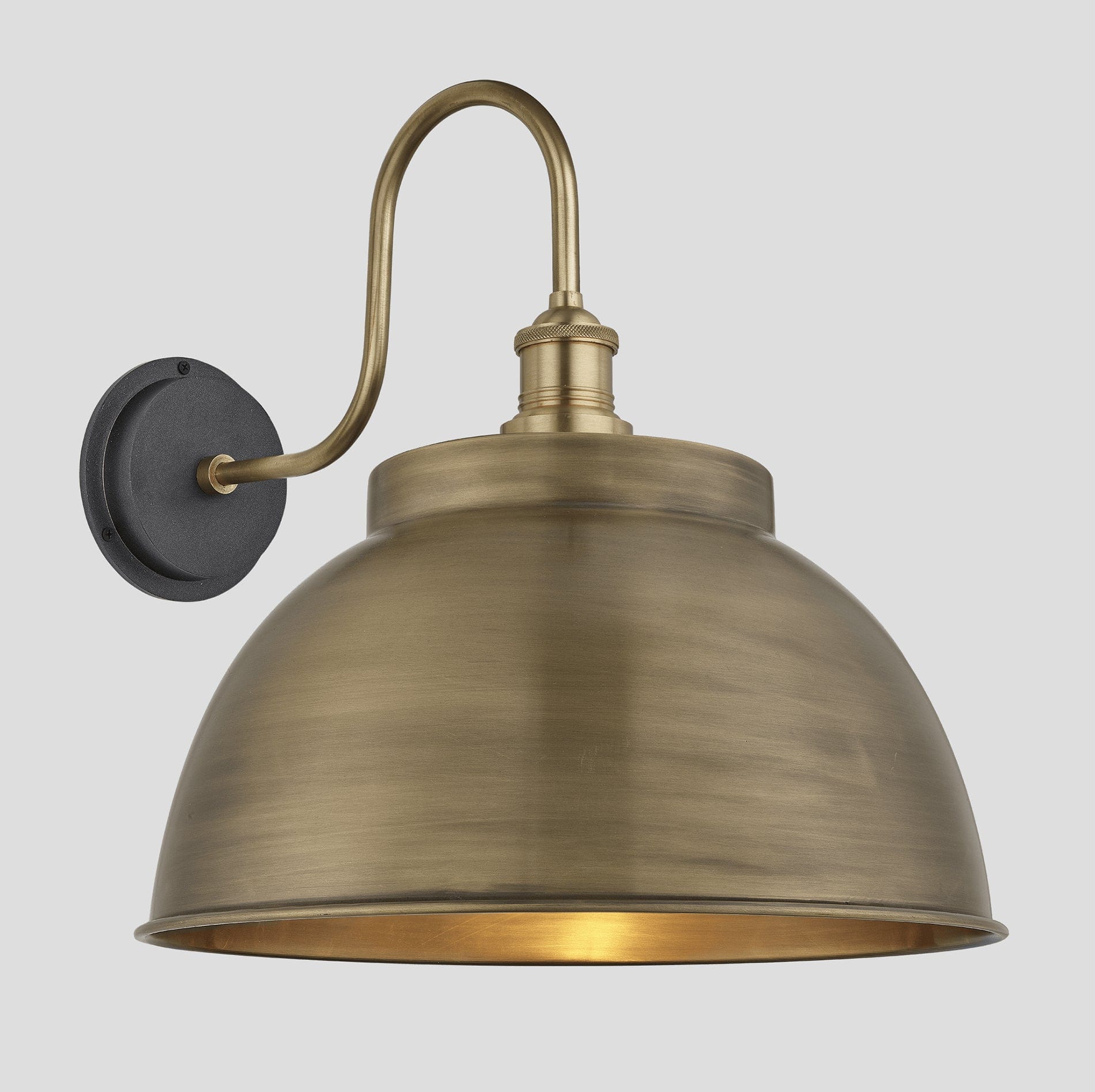Swan Neck 17" Outdoor Dome Wall Light IP65 - Various Finishes