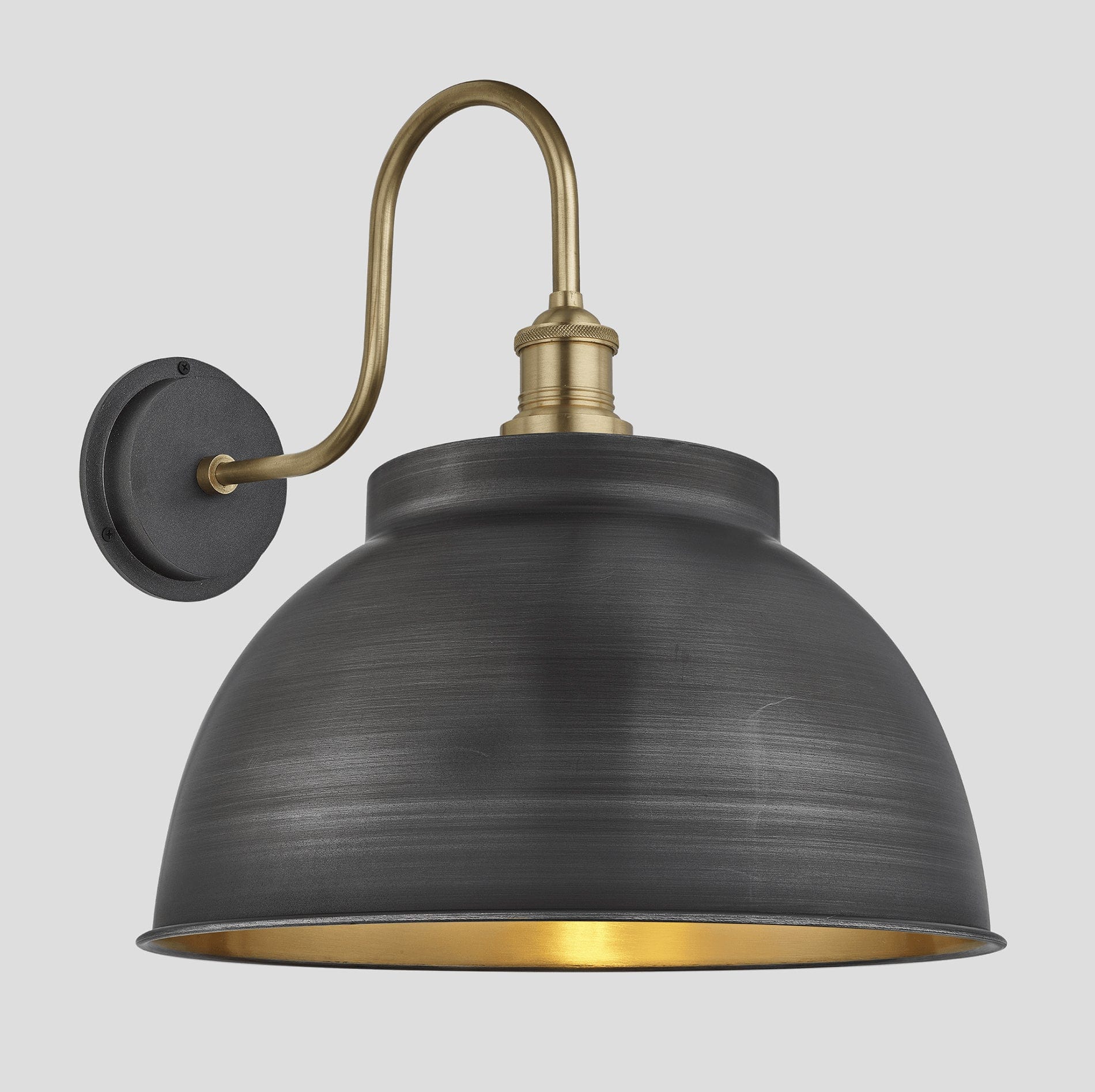 Swan Neck 17" Outdoor Dome Wall Light IP65 - Various Finishes