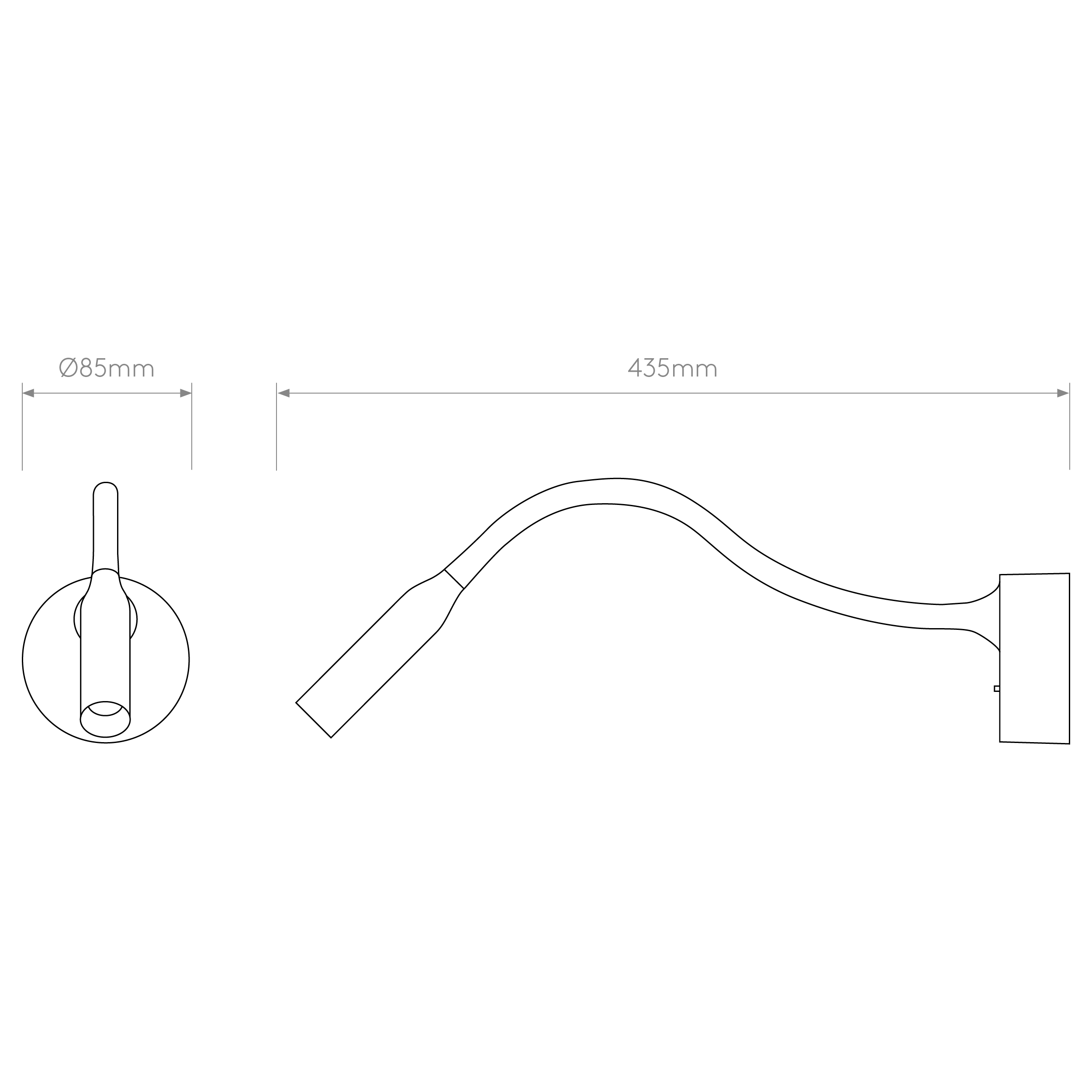 Lucca Surface Reading Light- Various Colors