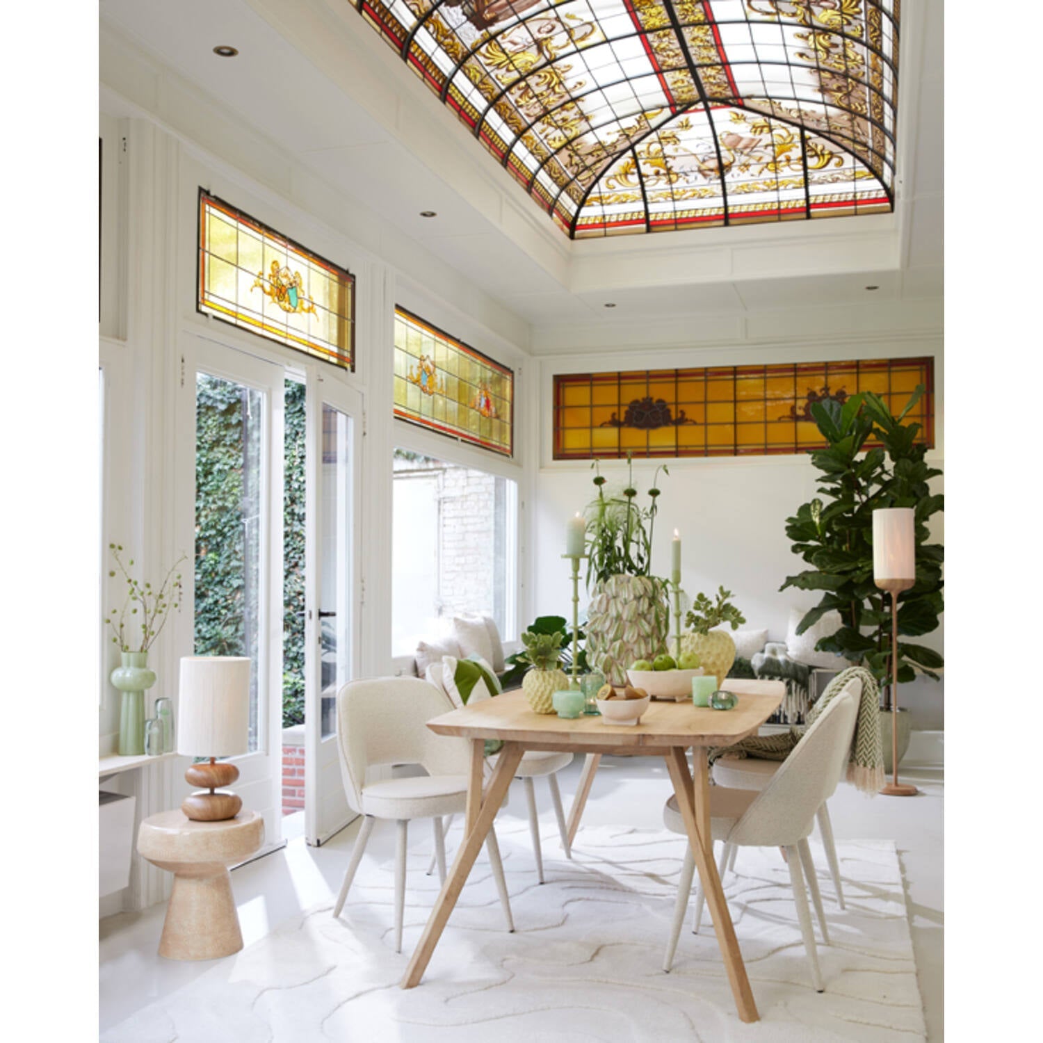 Danialo Table Lamp- Cream/ Brown Finishes