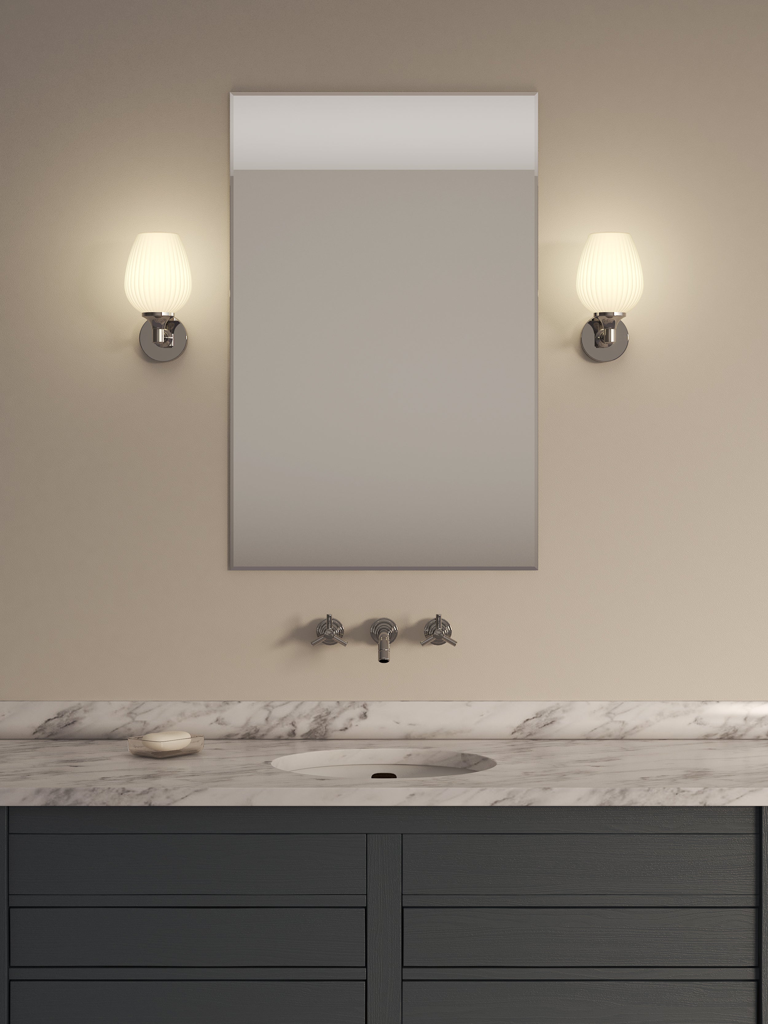Liberty Bathroom Wall Light in Various Finishes E14 IP44