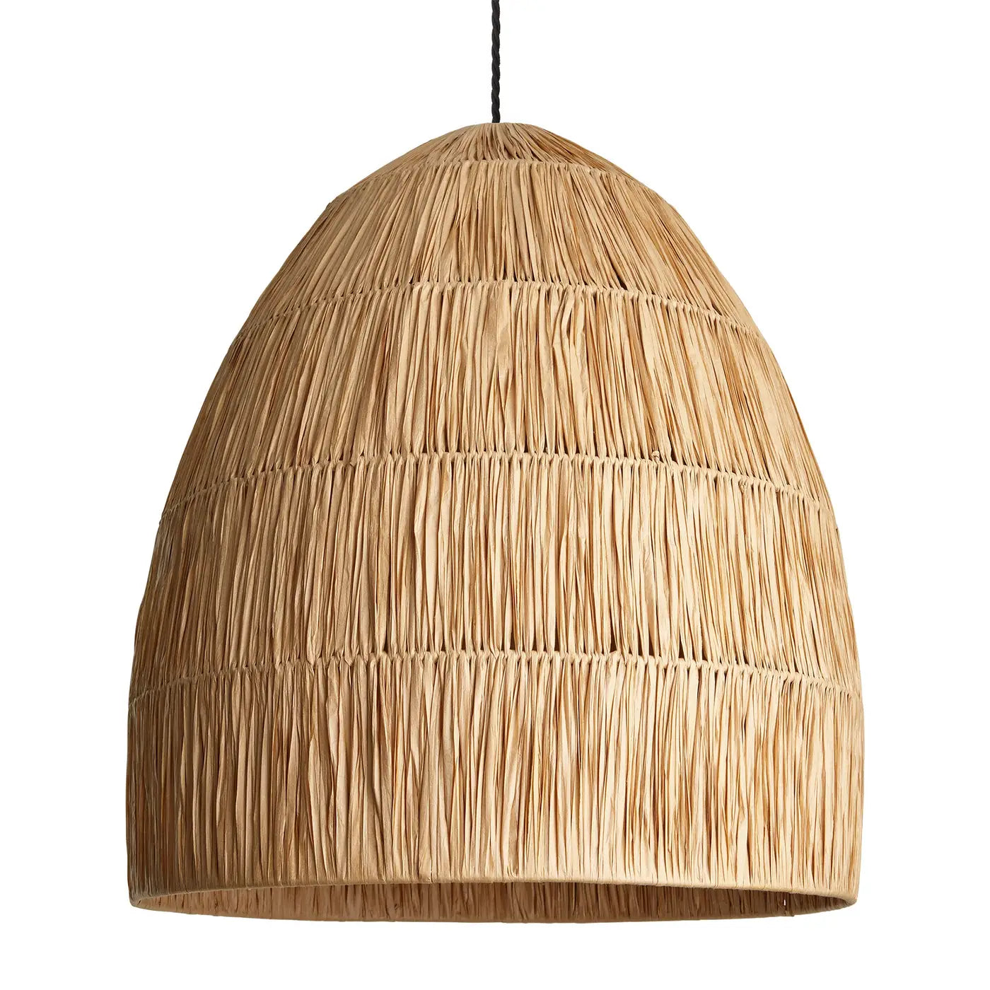 Raffia Ceiling Pendant Light - Globe/ Cone/ Bell - Natural