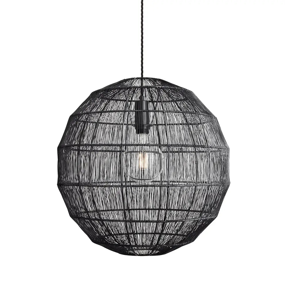 Sleek Handcrafted Wire Cage Pendant Light
