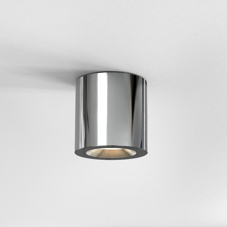 Kos Textured Black Flush Light