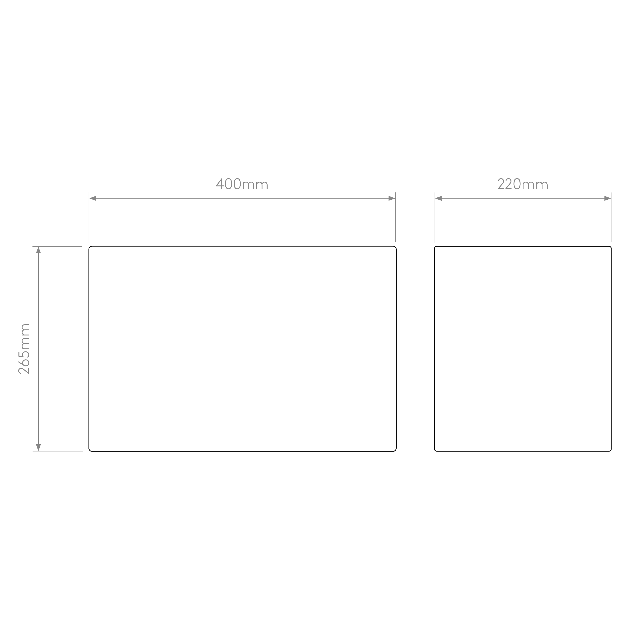 Rectangle 400 Shade- White/ Putty Finishes