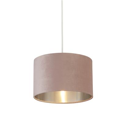 Pink Velvet Drum Light Shade - 28cm